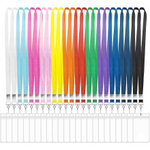 24 Pack Lanyards for ID Badges Cruise Lanyard for Ship Cards with Waterproof ID
