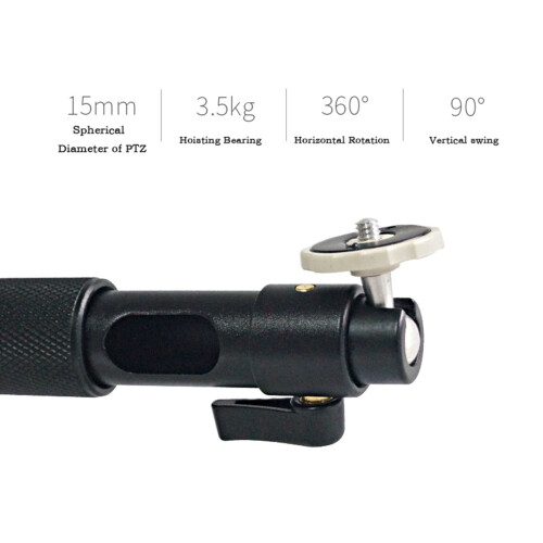 Adjustable Projector Stand 67–120cm Black, Universal Ceiling Mount with Aluminum Alloy Bracket 2