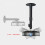 Adjustable Projector Stand 67–120cm Black, Universal Ceiling Mount with Aluminum Alloy Bracket 4