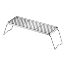 Large Folding Campfire Grill Grate for Outdoor Cooking, Heavy Duty Foldable Rack for Camping Travel