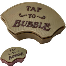 Clicky Fidget Button for Stress Relief, PressType Tactile Bubble Click Pocket Desk Toy (A)