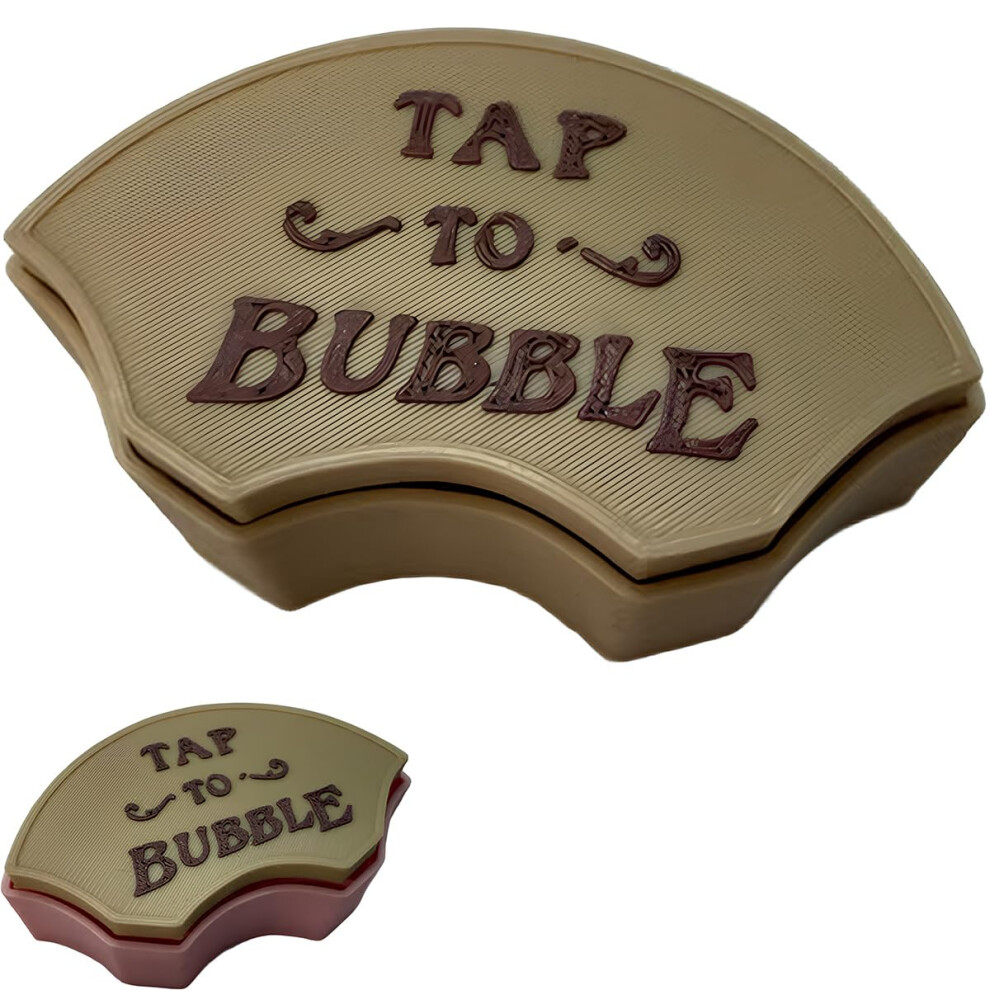 Clicky Fidget Button for Stress Relief, PressType Tactile Bubble Click Pocket Desk Toy (A)