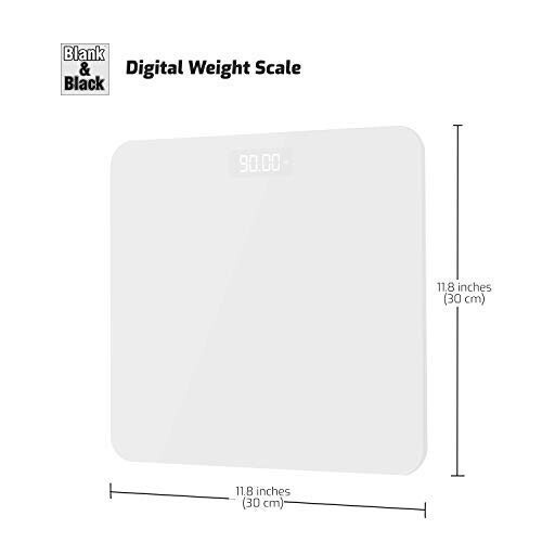 Digital Bathroom Scale 400 lb Capacity Precision Accuracy 0.2 lb Large Backlit LCD Step On White 6018 A2 1