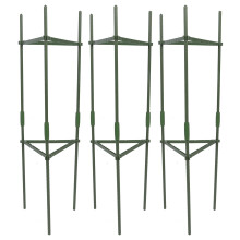 3Pcs Heavy Duty Tomato Cage 80cm Adjustable Steel Core Plant Support Stakes Trellis for Climbing Vegetables