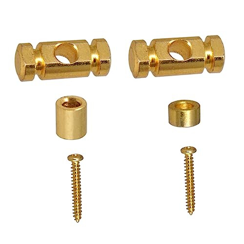 Gold Guitar Roller String Trees 2Pack Value Set for Electric Guitar, LowFriction Roller Guidance, LongLasting Stable Tone 1