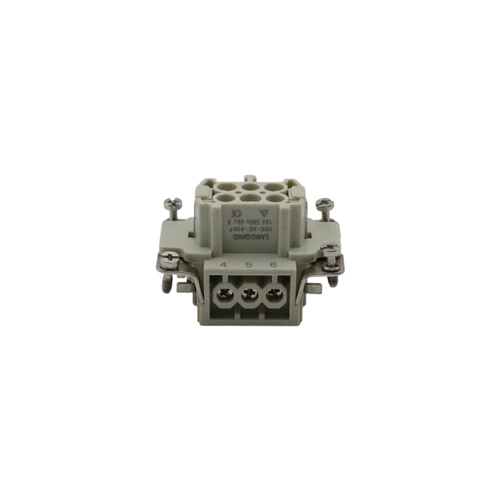 6 Pin Industrial Power Connector Set Ip65 Waterproof Aluminum Alloy Heavy Duty 16A 500V 9310869662082