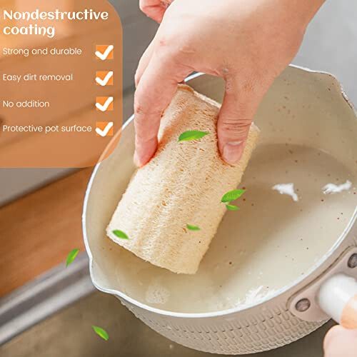 Loofah Dish Sponge 6 Pack Biodegradable Natural Kitchen Scrubber Zero Waste Eco Friendly 1