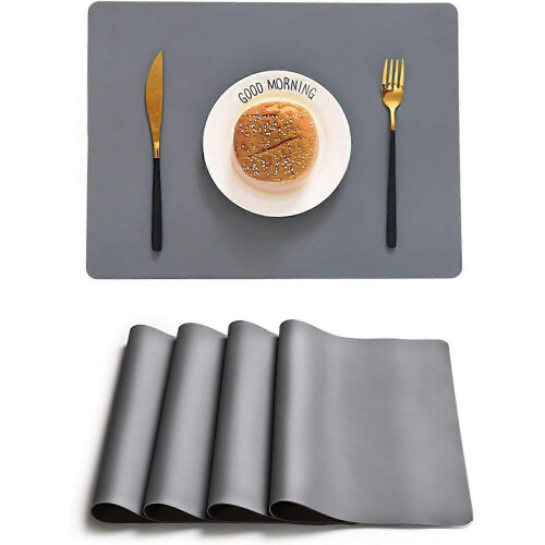 Silicone Placemats for Dining Table, Heat Resistant Table Placemat Set of