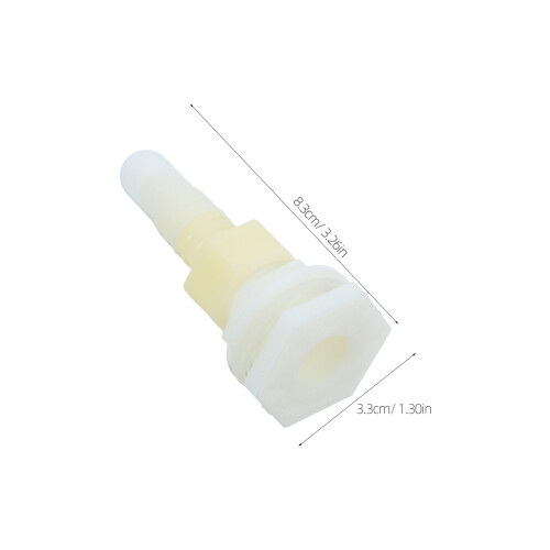 White Plastic Steamer Drain Valve Quick Connect for Home Spa DIY 1