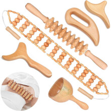 12-in-1 Wood Therapy Massage Tools Lymphatic Drainage Massager Wooden Massage