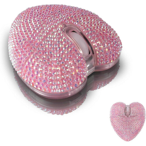 Wireless Bluetooth Mouse, Rechargeable Silent and Stylish Heart-Shaped Mouse for