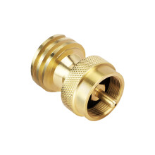 Solid Brass 1lb to 20lb Propane Tank Adapter Converter, Secure Leak‑ Fit for Small Cylinders