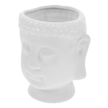 Vintage Buddha Head Cement Planter Small Succulent Pot Durable Nordic Design for Indoor Decor