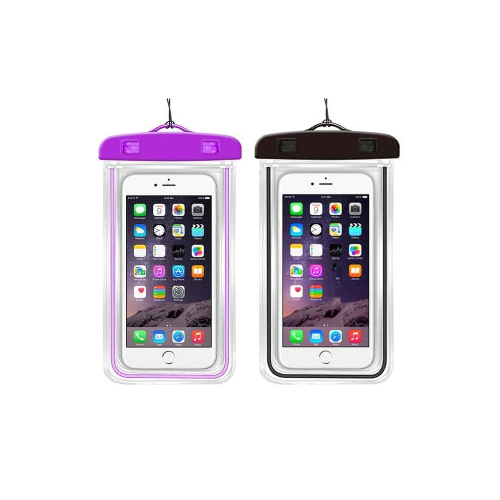 Ipx8 Waterproof Phone Pouch 2 Pack Floating Transparent Case With Touchscreen And Adjustable Neck Strap 9330225655237