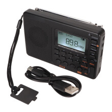 Portable Radio Recorder MP3 Player with FM Radio, Battery Powered 2 in 1 Audio Recorder with Display Stand