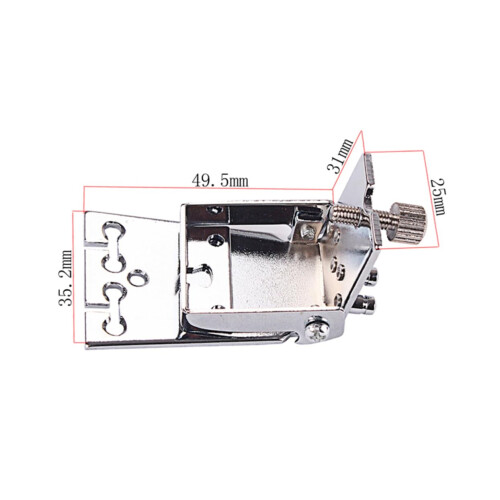 Silver Metal 5 String Banjo Tailpiece Replacement with Secure String Anchoring and Durable Construction 1