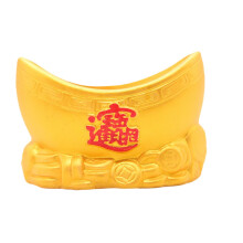 Golden Ingot Ceramic Flower Pot Small Succulent Planter Durable Decorative Desk Decor Gift