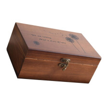 Wooden Sewing Box with Removable Dividers, Rustic Needlework Storage Organizer for Craft Supplies