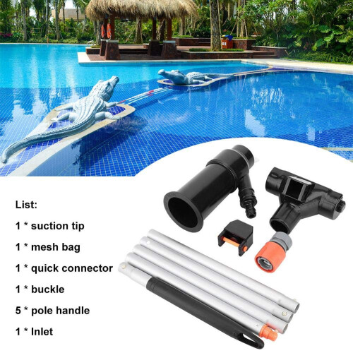 Pool Vacuum with WaterDriven Suction Power and FivePiece Extendable Pole for Above Ground Pools 1