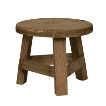 Wood Plant Stand Mini Wooden Stool Durable Solid Wood Indoor Outdoor Compact Flower Pot Stand