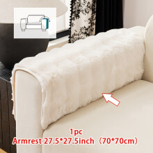 (White, Armrest 27.5*27.5in(70*70cm)) Pet Friendly Sofa Cover - Sofa Protective Cover - Fashionable Rabbit Like