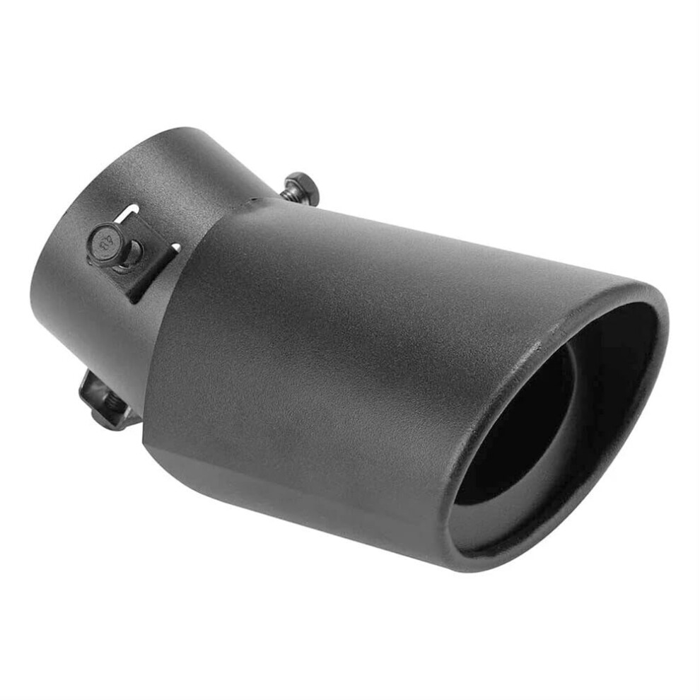 Universal Exhaust Tip Stainless Steel RustâResistant Rear Mount Car Tailpipe Accessory Black 9330225765356