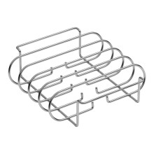 Portable Grill Stand with Nonstick Cooking Surface, Foldable BBQ Rack for Camping Picnic Travel, Silver