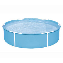 60in x 15in Above Ground Swimming Pool for Kids, Quick Install Metal Frame, Compact Backyard Design