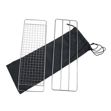 Camping Cooking Grill Rack, Foldable Stainless Steel Barbecue Stand for Outdoor BBQ Meat Fish Vegetables