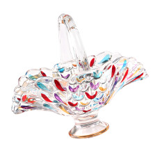 Elegant Cygnet Shape Glass Fruit Bowl With Handle For-Color