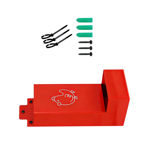 Automatic Chicken Feed Dispenser Manufactured From Durable-Red