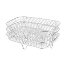 3X Stackable Air Fryer Racks Set for Even Airflow Circulation and Faster Meal Preparation