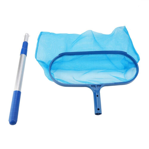 Pool Skimmer with Telescopic Pole, Fine Mesh Leaf Net for Swimming Pool and Pond Cleaning 2