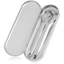 2 Pcs Tongue Scrapers Stainless Steel Tongue Cleaners Tongue Cleaning Scrapers with Storage Box for Adults And Kids