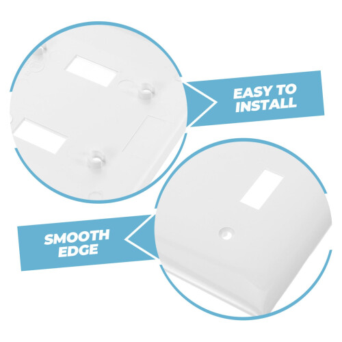 White Polycarbonate Double Toggle Light Switch Cover Plate, Durable Impact Resistant Wall Plate for Home Renovation 2