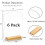 UrbanMingle 6 Pack Acrylic Table Signs with Bamboo Stand, Blank Acrylic Signs 2