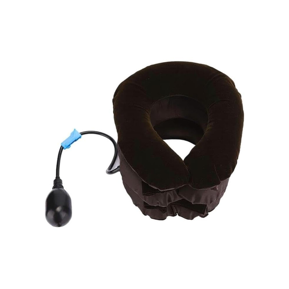 Cervical Neck Traction Device 3 Layer Adjustable Inflatable Pillow for Neck Pain Relief and Support