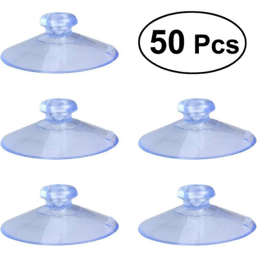 Double Sided Suction Cups: 50 Pieces Clear Suction Cups PVC Plastic Suction Cup