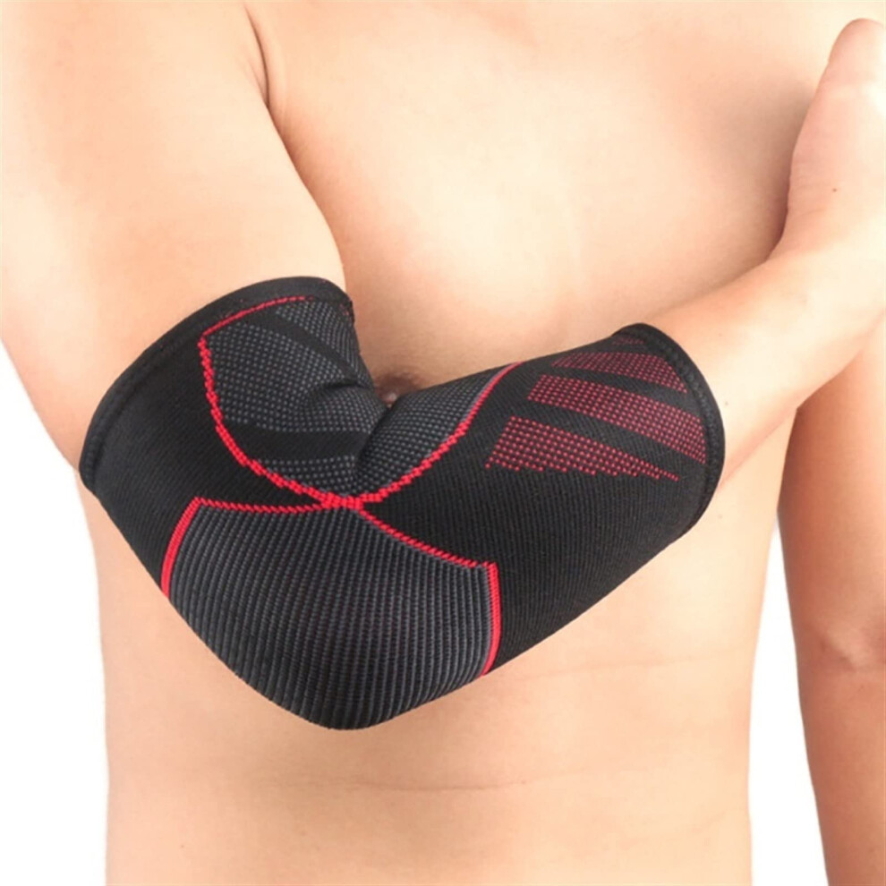 Brown Elbow Brace For Tendonitis, Adjustable Compression Support Wrap For Tennis And Golf Elbow, Xl