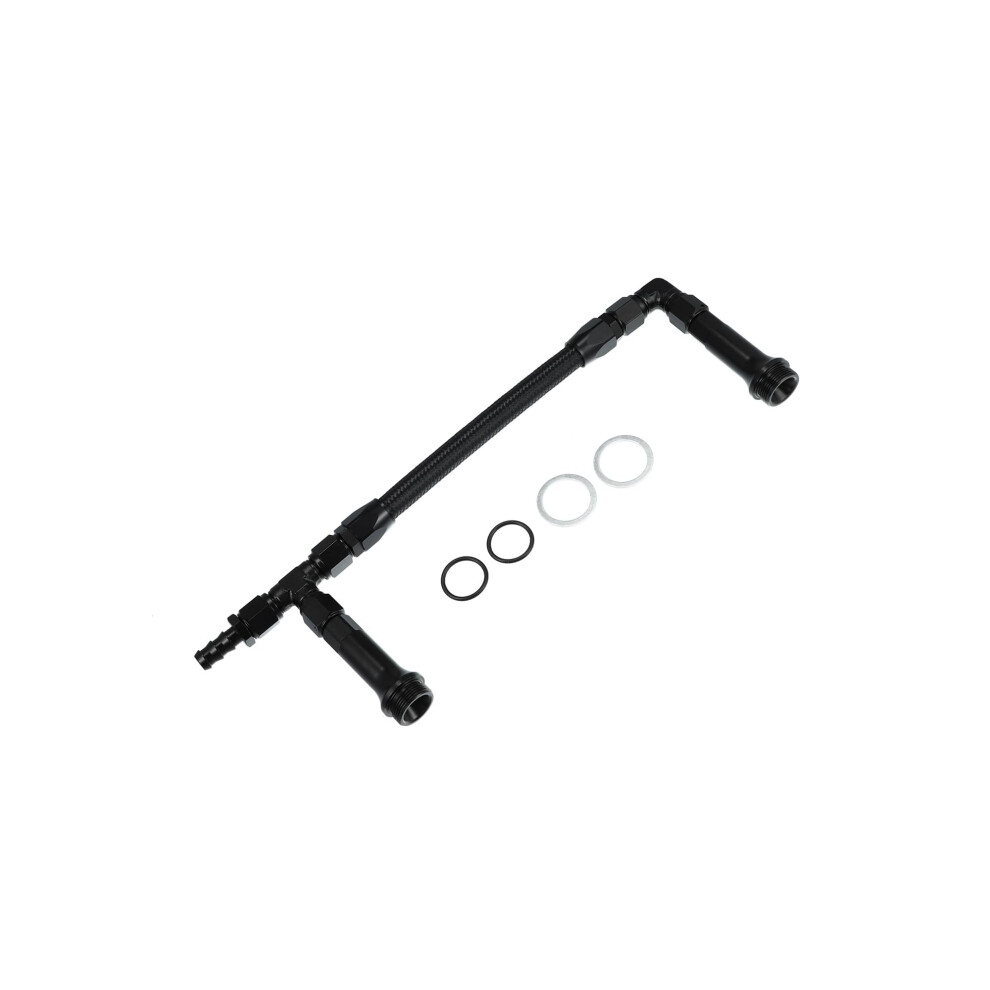An6 Dual Feed Fuel Line Kit For 4150 Carburetor, Braided Hose, Corrosion Resistant, Pressure Port 9310869664710