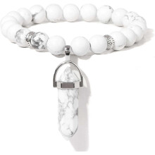 SeraphinaT Natural Stone Pendant Bracelet Natural Freshwater Pearl Bracelets for