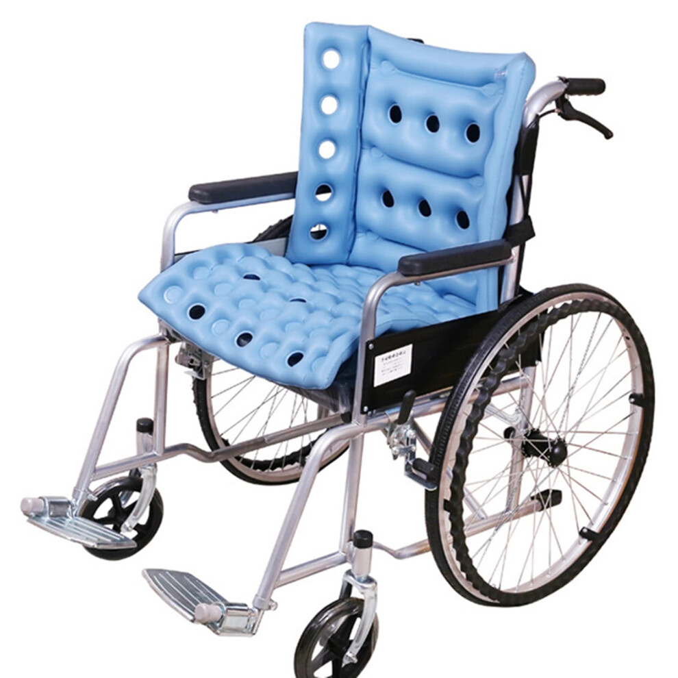 Inflatable Wheelchair Cushion with Full Back Support, Adjustable Air Seat Pad for Elderly and Disabled