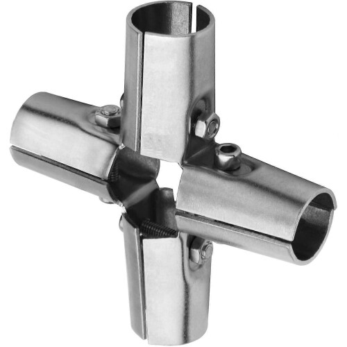 SeraphinaT 8 Sets 1 Inch O.D. 5 Way Connector Structural Pipe Connector Metal