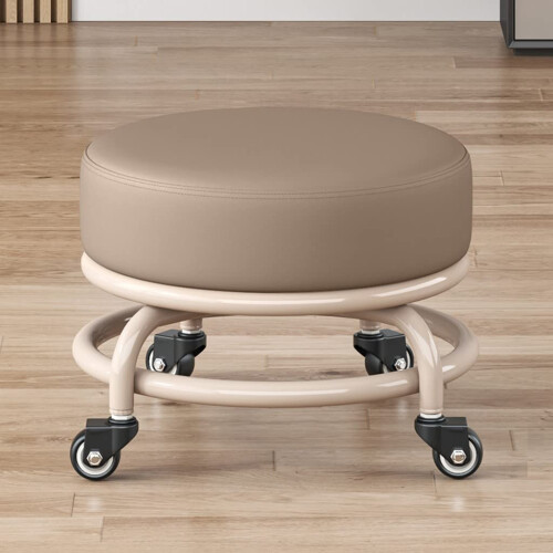 Rolling Stool with Wheels, Ergonomic Cushion Seat, 360 Silent Roll, Waterproof Easy‑Clean Surface 1