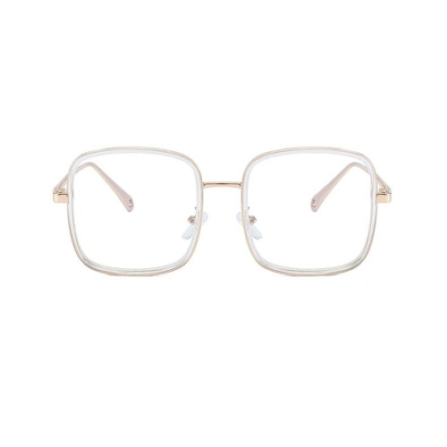 Women's Oversized Square Blue Light Blocking Reading Glasses Transparent Frame AntiGlare Computer Eyewear 1
