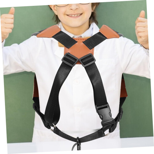 2Pcs Kids Saxophone Shoulder Strap Adjustable Black Harness for Beginners Lightweight Secure Hook 1