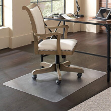 Clear Office Chair Mat for Hardwood Floors, Scratch‑Resistant Non‑Slip PVC Floor Protector 60x60cm 1.5mm