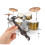 Adjustable Cowbell Holder for Drum Set, Durable Metal Bracket with Ratchet Angle and Secure Mounting 4