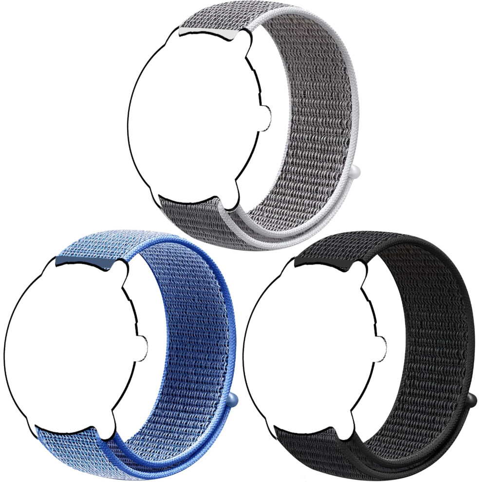 3 Pack 22Mm Nylon Watch Bands Compatible With Garmin Samsung Huawei Amazfit, Durable Smartwatch Replacement Straps For Men Women 9310869708995
