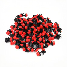 150PCS 1/4 Inch Adjustable 360 AntiClogging Drip Irrigation Emitters for Garden and Plants (Red)
